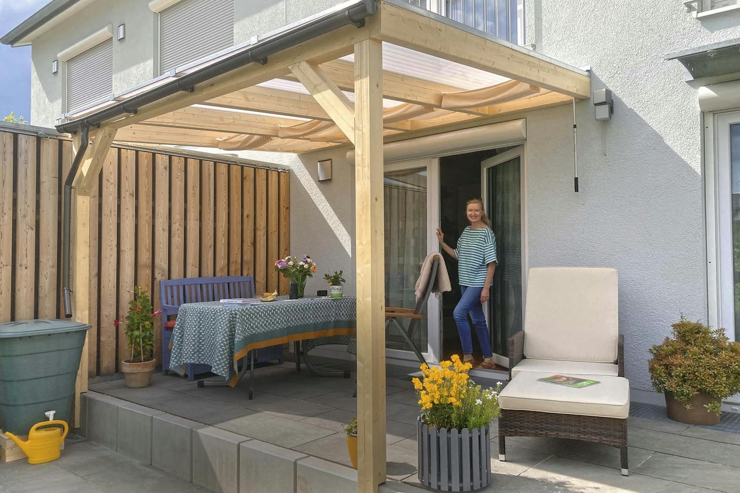 Skärmtak för den lilla trädgården Skärmtak